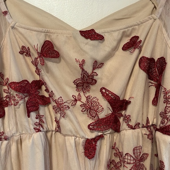 Whimsical Butterfly Tulle Midi Dress BloomChic Fairycore Whimsigoth Romantic - Picture 5 of 8